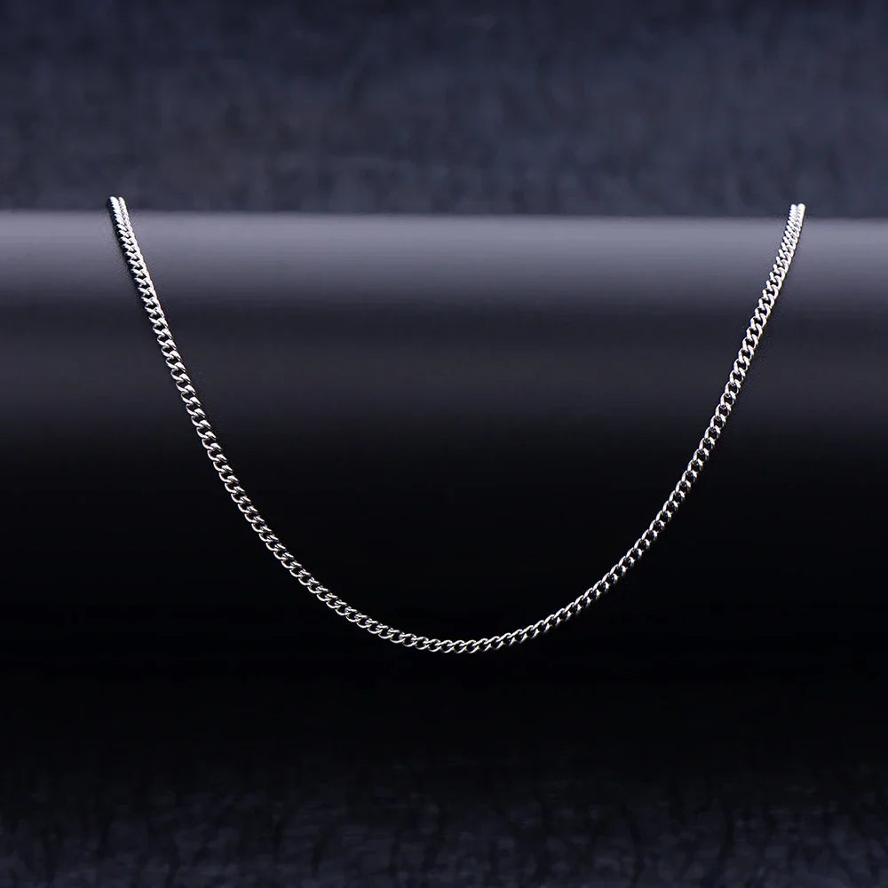 Wholesale 925 Sterling Silver 2MM 16-30Inches Side Chain Necklace Fit Pendant Fashion Gift for Men and Women Jewelry Accessories