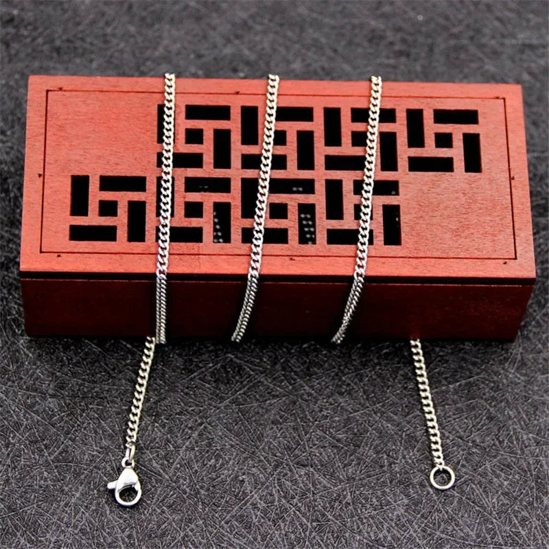 Wholesale 925 Sterling Silver 2MM 16-30Inches Side Chain Necklace Fit Pendant Fashion Gift for Men and Women Jewelry Accessories