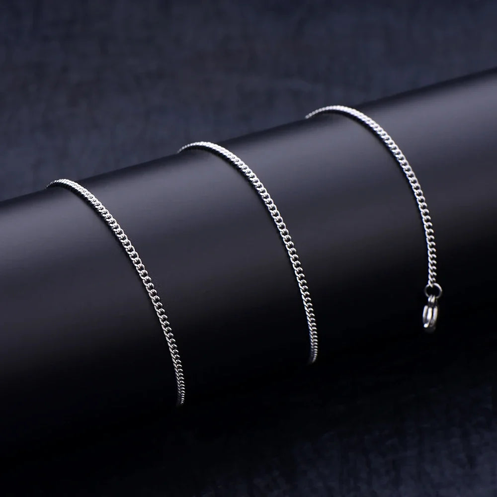 Wholesale 925 Sterling Silver 2MM 16-30Inches Side Chain Necklace Fit Pendant Fashion Gift for Men and Women Jewelry Accessories